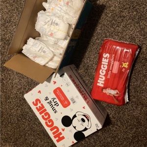 Size one unused huggie diapers